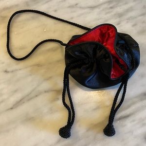 Black Satin Jewelry Pouch